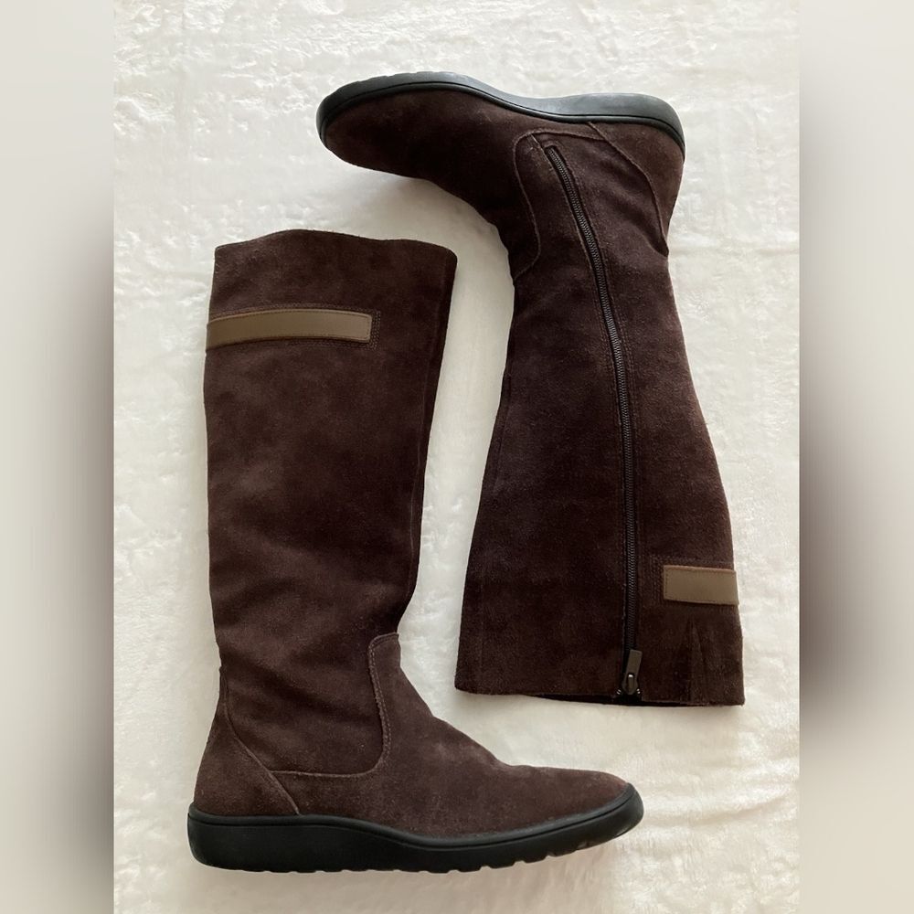 Timberland Mazie Brown Smartwool Waterproof Suede Knee High Boots Women 9